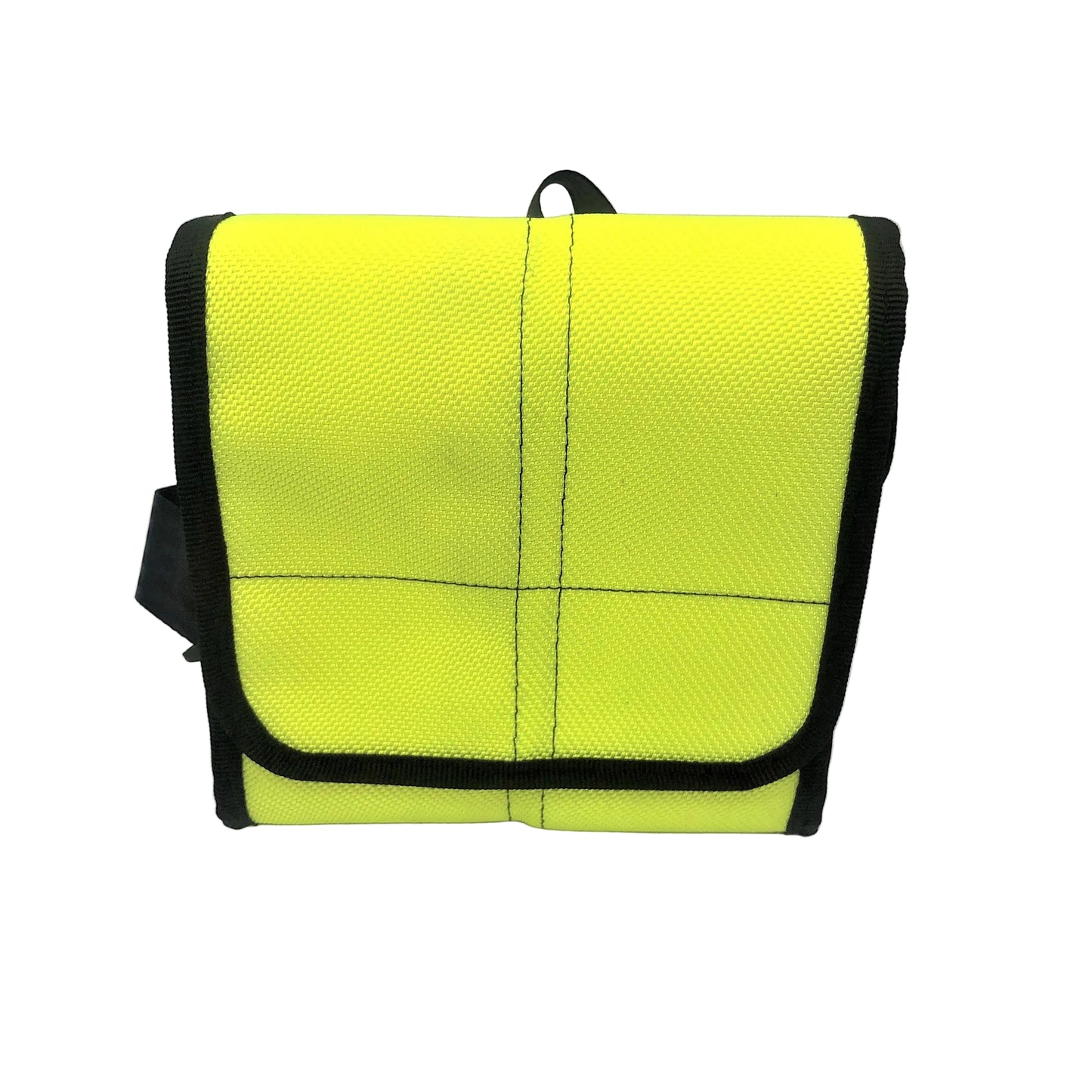 Messenger Bag aus Feuerwehrschlauch in Neon Gelb.